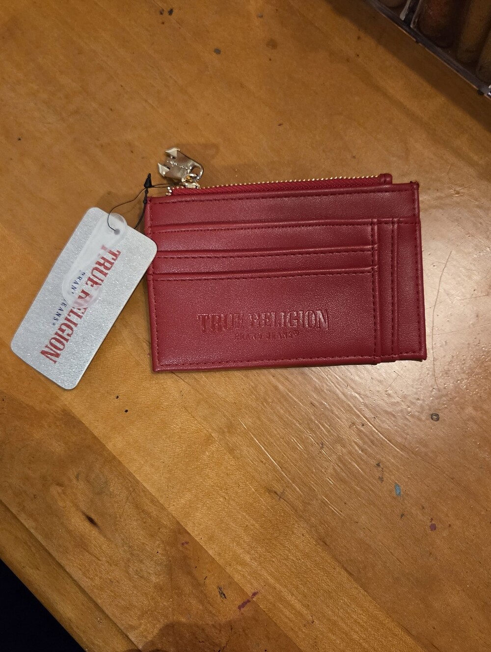 True Religion Red Card Holder Wallet